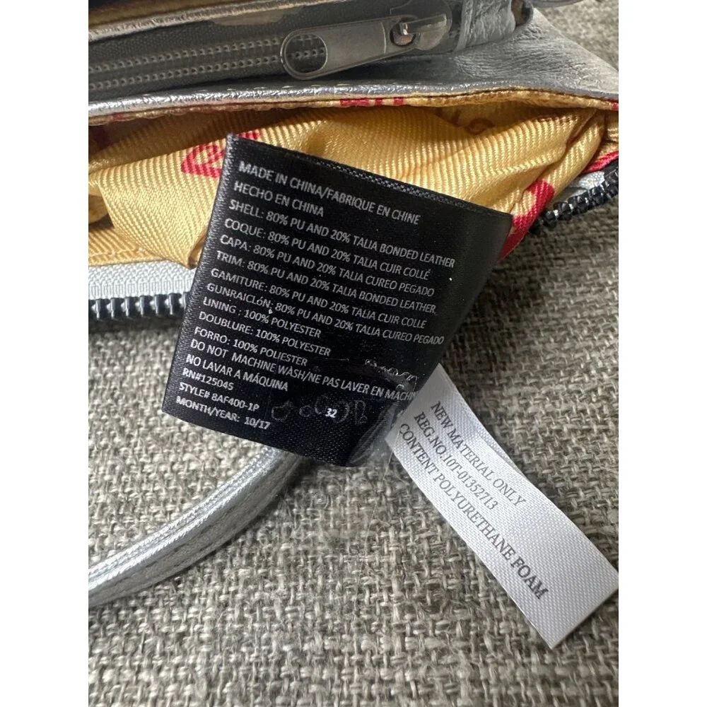 Stone Mountain Metallic Silver Crossbody Bag With Adjustable Strap & Card Slots - Picture 9 of 12